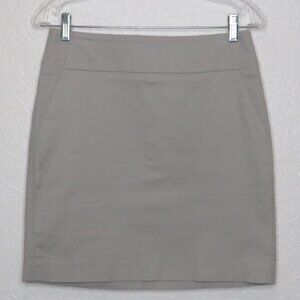 Ann Taylor* Women's 2.5" Waist Hem Double Front Pocket Midi Pencil Skirt~ Size 2